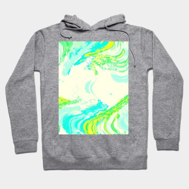 Blue and Green Swirls Hoodie by ImDEL